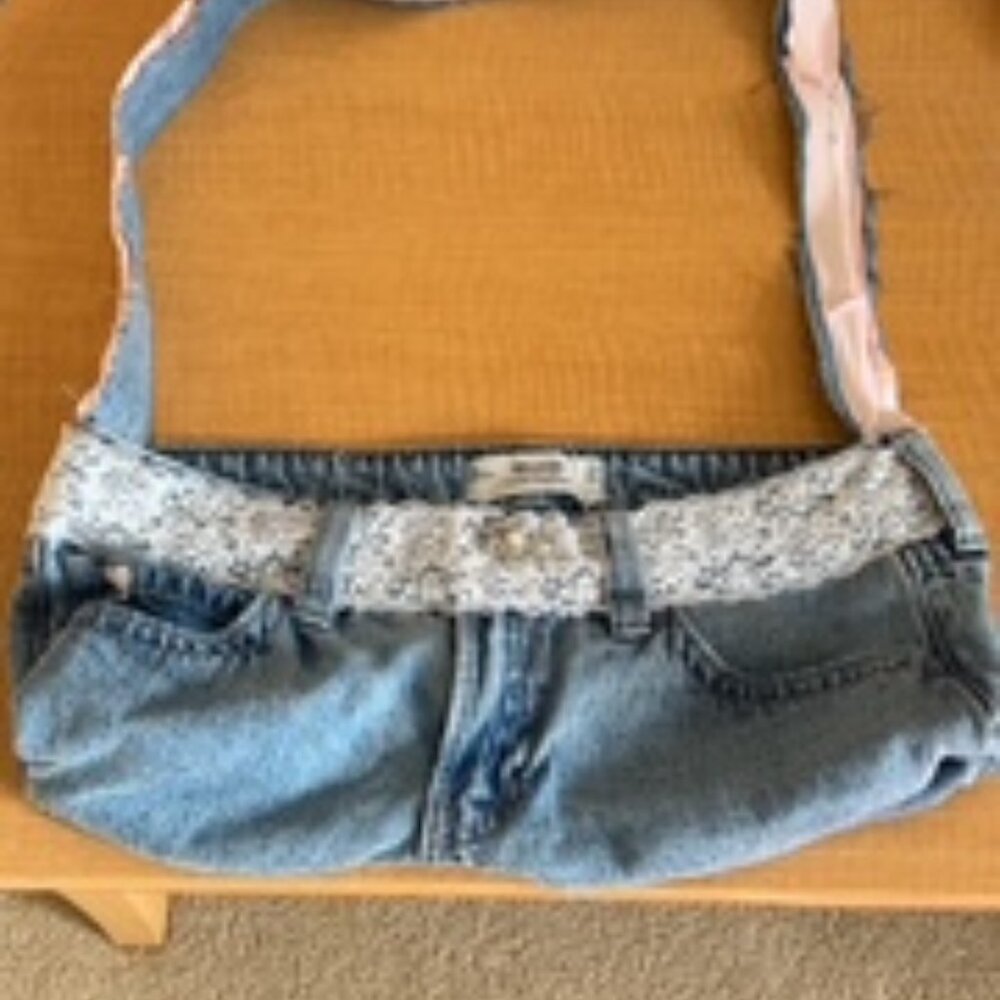 upcycled denim purse